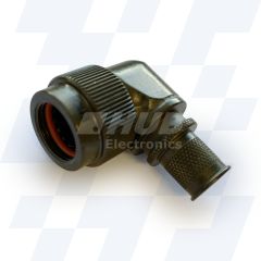 A17-875-1405 - EMCA 90 Degree Screened Adaptor, MIL-C-26482 Series I (PAT 105), Olive Drab Zinc Cobalt, Shell Size 08