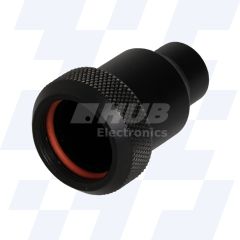 A37-445-2J22KN - EMCA Straight M Thread Adaptor, MIL-DTL-38999 Series III, Black Hybrid, Shell Size 11