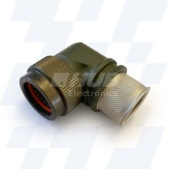 A17-529-6U12 - EMCA 90 Degree Screened Adaptor, MIL-C-26482 Series I (PAT 105), Olive Drab Hybrid, Shell Size 18