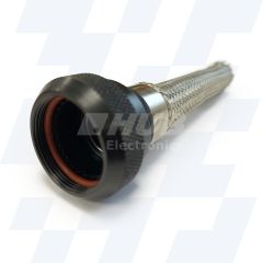 A37-230-1204 - EMCA Straight Braid Tail Adaptor, MIL-DTL-38999 Series III, Black Zinc Nickel, Shell Size 09