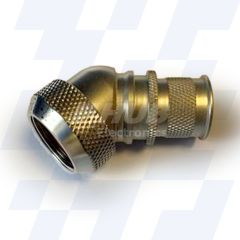 A37-524-3108KN - EMCA 45 Degree Screened Adaptor, MIL-DTL-38999 Series III, Stainless Steel Passivated, Shell Size 13