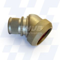 A37-524-1910KN - EMCA 45 Degree Screened Adaptor, MIL-DTL-38999 Series III, Aluminium Bronze Passivated, Shell Size 09