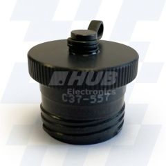 C37-428-1HWR - EMCA Plug Cap, MIL-DTL-38999 Series III, Black Hard Anodised Plating, Shell Size 09