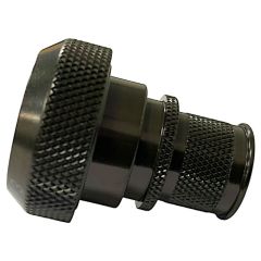 Side view of EMCA Straight Screened Adaptor in Olive Drab Zinc Cobalt finish (Part Number: A37-526-5411KN)