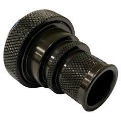Rear view of EMCA Straight Screened Adaptor in Olive Drab Zinc Cobalt finish (Part Number: A37-526-2405KN)