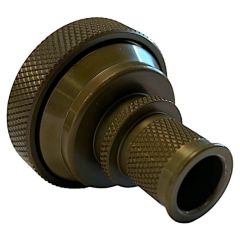 Rear view of EMCA Straight Screened Adaptor in Olive Drab Cadmium finish (Part Number: A37-526-3608KN)