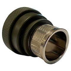 Rear view of EMCA Straight Screened Adaptor in Olive Drab Hybrid finish (Part Number: A37-526-2U10KN)
