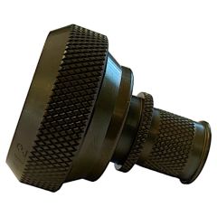 Side view of EMCA Straight Screened Adaptor in Olive Drab Cadmium finish (Part Number: A37-796-3608)