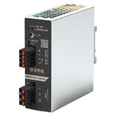 Front view of E-T-A SMPS-T Series Single Phase Switch Mode Power Supply - 240 W - 10A (Part Number: SMPS-T-01-1-240-DC24V-10A)