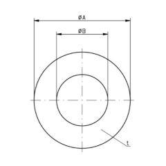 Dimensions of EMCA Electrically Conductive Gasket (Part Number: F98-202-Y12 (VG96940-06-G002B))