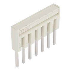 Front view of WAGO TOPJOB®S 2000 Series Jumper Bar, 7 Way, Light Grey (Part Number: 2000-407)