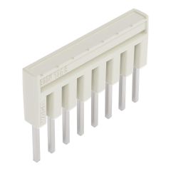 Front view of WAGO TOPJOB®S 2000 Series Jumper Bar, 8 Way, Light Grey (Part Number: 2000-408)