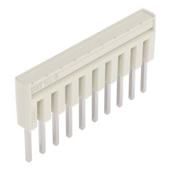 Front view of WAGO TOPJOB®S 2000 Series Jumper Bar, 10 Way, Light Grey (Part Number: 2000-410)