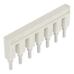 Front view of WAGO TOPJOB®S 2004 Series Jumper Bar, 7 Way, Light Grey (Part Number: 2004-407)