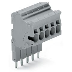 Front view of WAGO TOPJOB®S 2004 Series Connector Strip, 3 Pole, Grey (Part Number: 2004-553)