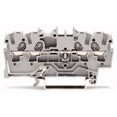 WAGO TOPJOB®S 2001 Series Rail Mounted 4 Conductor Through Terminal Block - 2001-1401