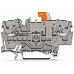 WAGO TOPJOB®S 2002 Series Rail Mounted 2 Conductor Disconnect Terminal Block - 2002-1671