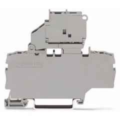 WAGO TOPJOB®S 2002 Series Rail Mounted 2 Conductor Fuse Disconnect Terminal Block with pivoting fuse holder - 2002-1911
