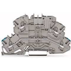 WAGO TOPJOB®S 2002 Series Rail Mounted Double-Deck Carrier Terminal Block - 2002-2662