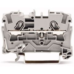 WAGO TOPJOB®S 2004 Series Rail Mounted 2 Conductor Through Terminal Block - 2004-1201