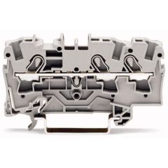 WAGO TOPJOB®S 2004 Series Rail Mounted 3 Conductor Through Terminal Block - 2004-1301