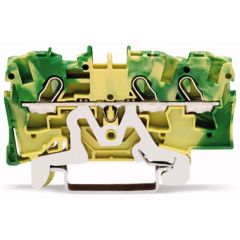 WAGO TOPJOB®S 2004 Series Rail Mounted 3 Conductor Ground (Earth) Terminal Block - 2004-1307