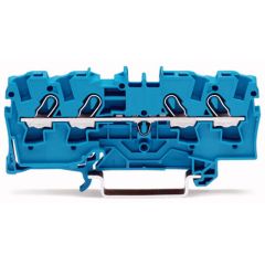 WAGO TOPJOB®S 2004 Series Rail Mounted 4 Conductor Through Terminal Block - 2004-1404