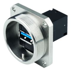 Telegärtner TOC Series Bulkhead Set IP68 USB-Keystone 3.0 (f-f) Type A Telecommunications Outdoor Connector - J60020A0004