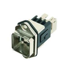 J80020A0010 (100007422) - Telegärtner STX Series Variant 14 Standard Bulkhead Set RJ45 Coupler Cat.6 Class EA Rectangle Mount Cutout