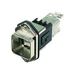 J80020A0011 (100007423) - Telegärtner STX Series Variant 14 Standard Bulkhead Set RJ45 Jack A Cat.6A Rectangle Mount Cutout