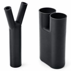 Supplied and fully recovered views of the HellermannTyton Helashrink 200 Series (201-1) heat-shrink boot