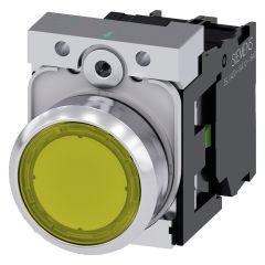 Siemens SIRIUS ACT Series Illuminated Pushbutton - 3SU1152-0AB30-1BA0