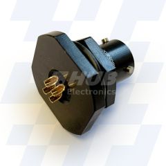 AB05 3100 08 04SN 100 - AB Connectors MIL-C-26482 Series I Jam Nut Receptacle, Black Zinc Cobalt, Shell Size 08