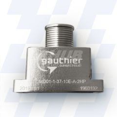 GCMD01-1-15-08E-A-2-08 - Gauthier Straight Shielded Micro D-Sub Adaptor, Shell Size 15, Elliptical Spout Size 08E, MIL-DTL-83513, Electroless Nickel