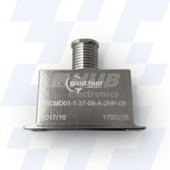 GCMD01-1-21-08-A-2-08 - Gauthier Straight Shielded Micro D-Sub Adaptor, Shell Size 9, Spout Size 08, MIL-DTL-83513, Electroless Nickel