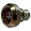 Front view of EMCA Straight Screened Adaptor in Electroless Nickel finish (Part Number: A37-796-2510)