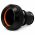 Front view of EMCA Electro-Mechanic A37-796 Straight Screened Adaptor in Black Zinc Nickel finish
