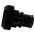 Side view of EMCA Straight Screened Adaptor in Black Zinc Nickel finish (Part Number: A37-796-4206)