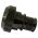 Side view of EMCA Straight Screened Adaptor in Olive Drab Zinc Cobalt finish (Part Number: A37-796-5406)