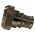 Side view of EMCA Straight Screened Adaptor in Electroless Nickel finish (Part Number: A37-796-2505)