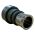 Rear view of EMCA Straight (RFI/EMI) Screened Adaptor in Green Hybrid finish (Part Number: A57-514-2U07)