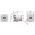 Dimensions of EMCA Connector Solutions RJ45 CAT6A Feedthrough Sealed Square Flange Receptacle in Tin Zinc Grey finish (Part Number: X1-9884-19-V N 0)