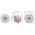 Dimensions of EMCA Connector Solutions RJ45 CAT6A Feedthrough Jam Nut Receptacle in Stainless Steel finish (Part Number: X1-9889-19-1 N 0)