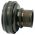 Side view of EMCA Straight (RFI/EMI) Screened Adaptor in Olive Drab Cadmium finish (Part Number: A77-334-8612)