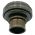 Top view of EMCA Straight (RFI/EMI) Screened Adaptor in Olive Drab Cadmium finish (Part Number: A77-334-8612)