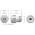 Dimensions of EMCA Connector Solutions RJ45 CAT6A Plug Connector in Tin Zinc Grey finish (Part Number: X1-9878-19-V N)