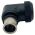Side view of EMCA Electro-Mechanic A37-525 90 Degree Screened Adaptor in Black Hybrid finish
