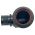 Front view of EMCA Electro-Mechanic A37-525 90 Degree Screened Adaptor in Black Zinc Nickel finish