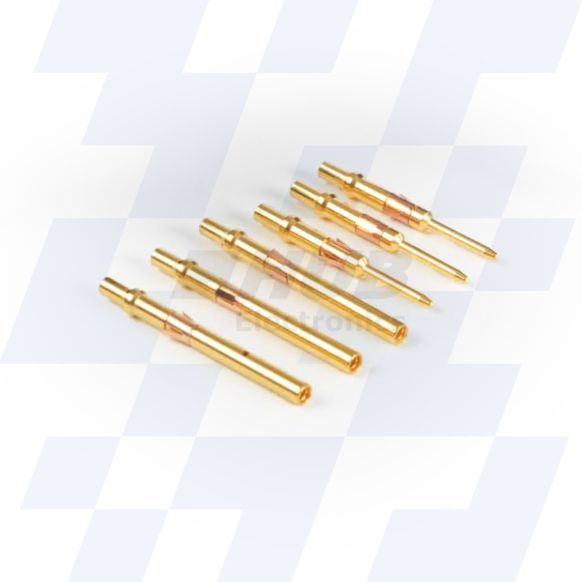 ABB12KSKF80P3 - AB Connectors MIL-C-5015 F80 Crimp Contacts, Size 12 Socket, Standard Gold Plating