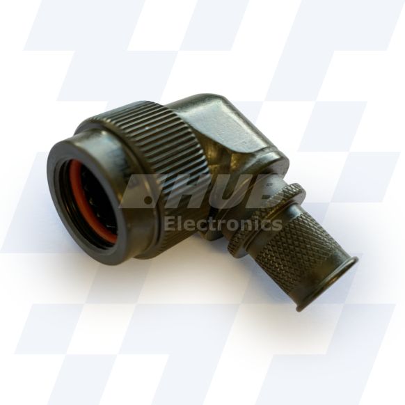 A17-875-2404 - EMCA 90 Degree Screened Adaptor, MIL-C-26482 Series I (PAT 105), Olive Drab Zinc Cobalt, Shell Size 10